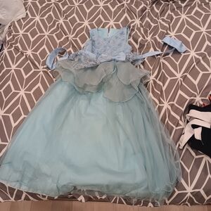 Charming Light Blue Lace Dress